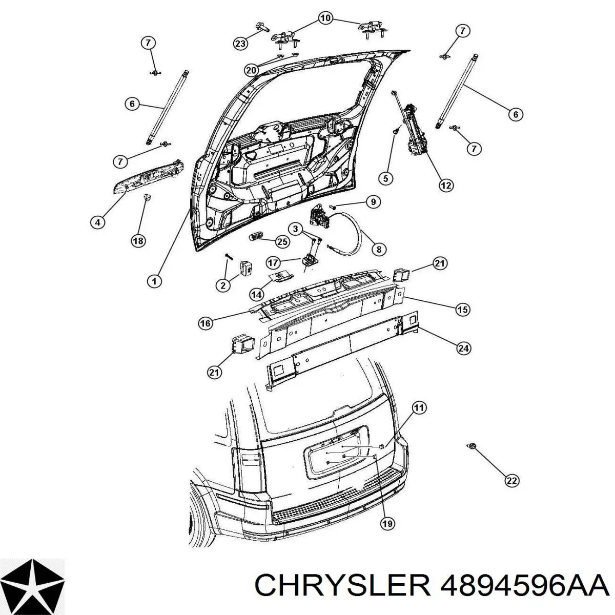  Chrysler 04894596AB цена, от 121.45 USD