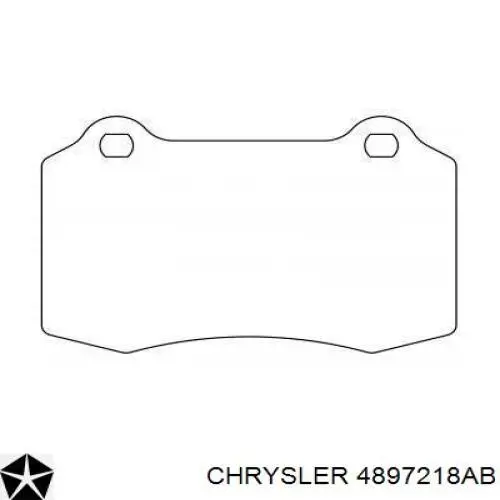 Передние тормозные колодки 4897218AB Chrysler