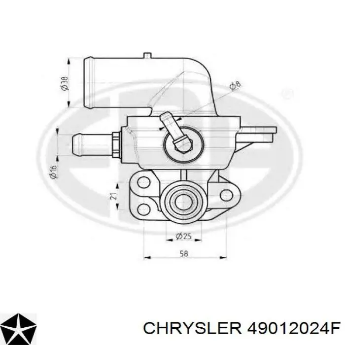 Термостат в корпусе Chrysler 49012024F цена, от 76.24 USD