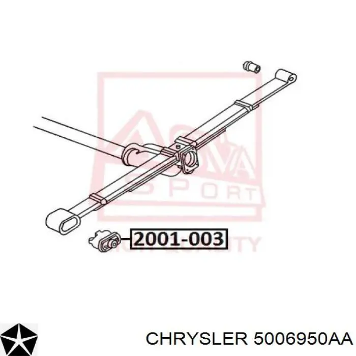 5006950AA Chrysler сайлентблок задней рессоры передний