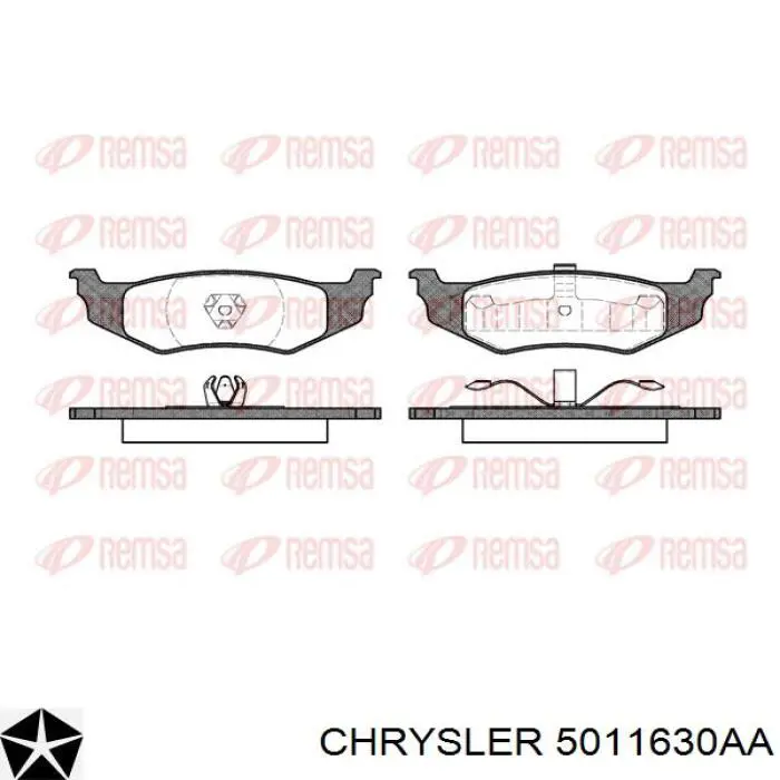 Задние дисковые колодки Chrysler 5011630AA