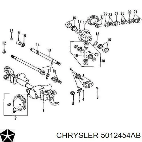 Сальник хвостовика редуктора переднего моста K05012454AA Fiat/Alfa/Lancia