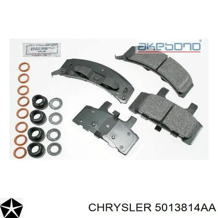 Передние тормозные колодки 5013814AA Chrysler