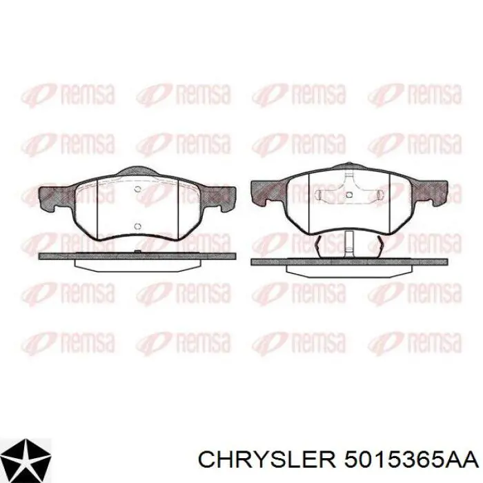 Передние тормозные колодки 5015365AA Chrysler