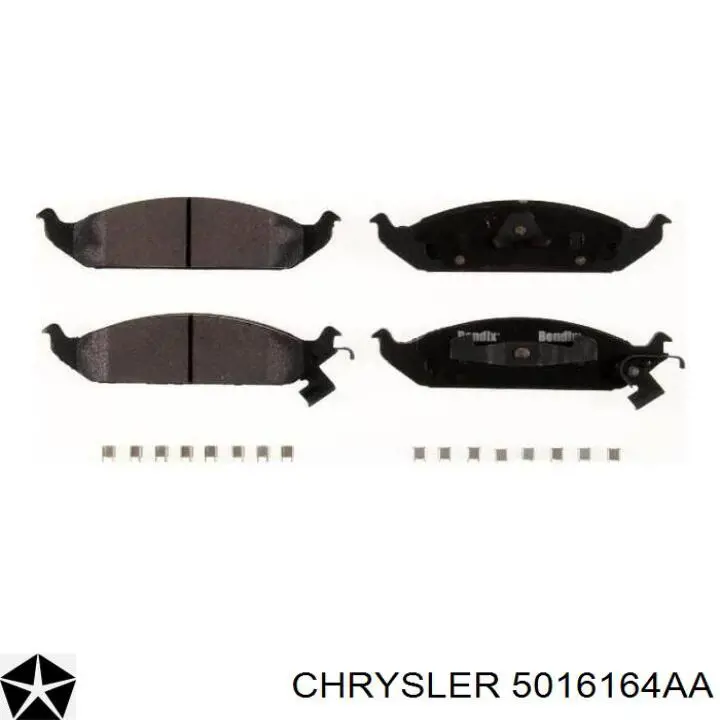 Передние тормозные колодки 5016164AA Chrysler