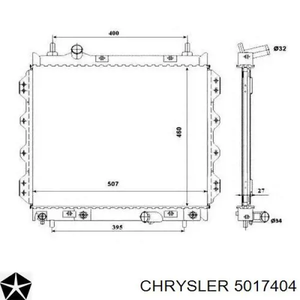 Радиатор 5017404 Chrysler