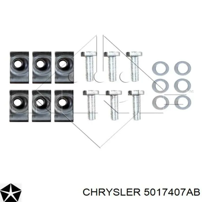 Купить 5017407AB Chrysler Диффузор вентилятора в сборе с мотором и крыльчаткой