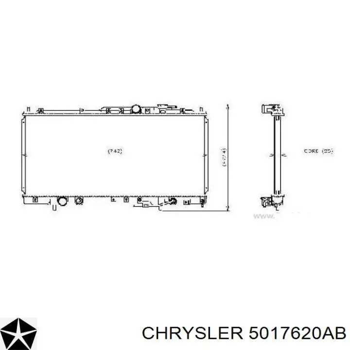 Купить 5017620AB Chrysler Радиатор водяной