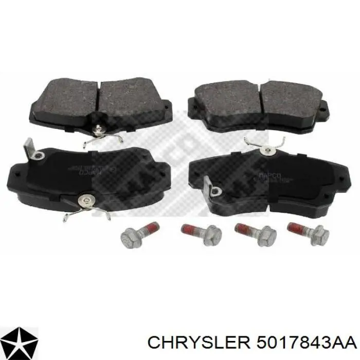 Передние тормозные колодки 5017843AA Chrysler