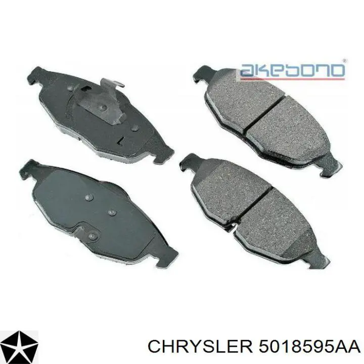 Передние тормозные колодки 5018595AA Chrysler