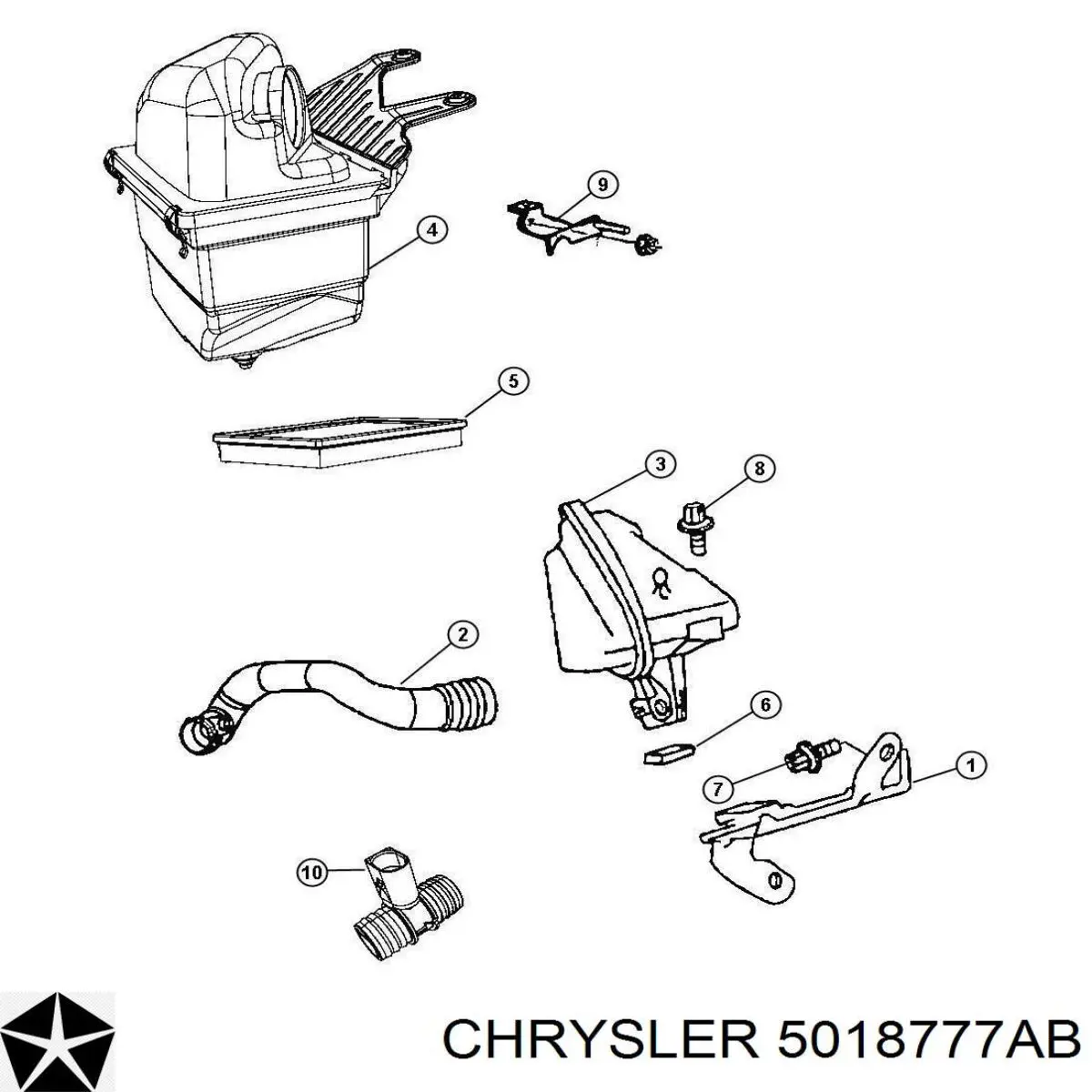 Воздушный фильтр 5018777AB Chrysler