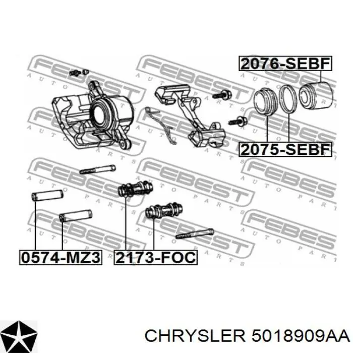 Купить 05018909AA Chrysler Поршень суппорта тормозного переднего