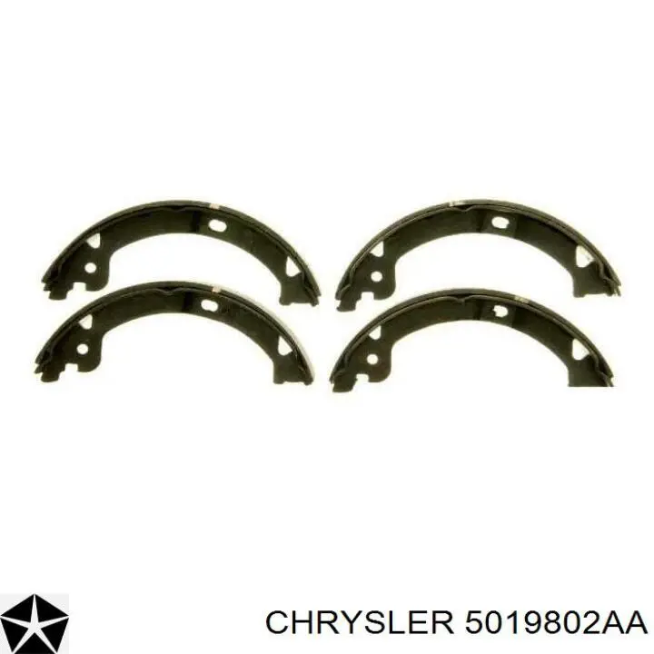 5019802AA Chrysler колодки ручника (стояночного тормоза)