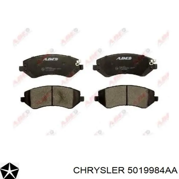 Передние тормозные колодки 5019984AA Chrysler