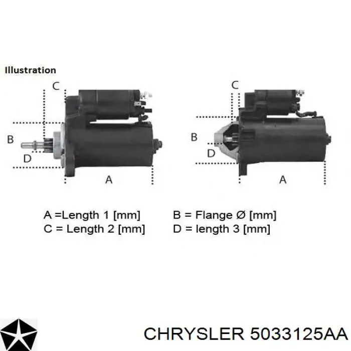 Купить 5033125AA Chrysler Стартер