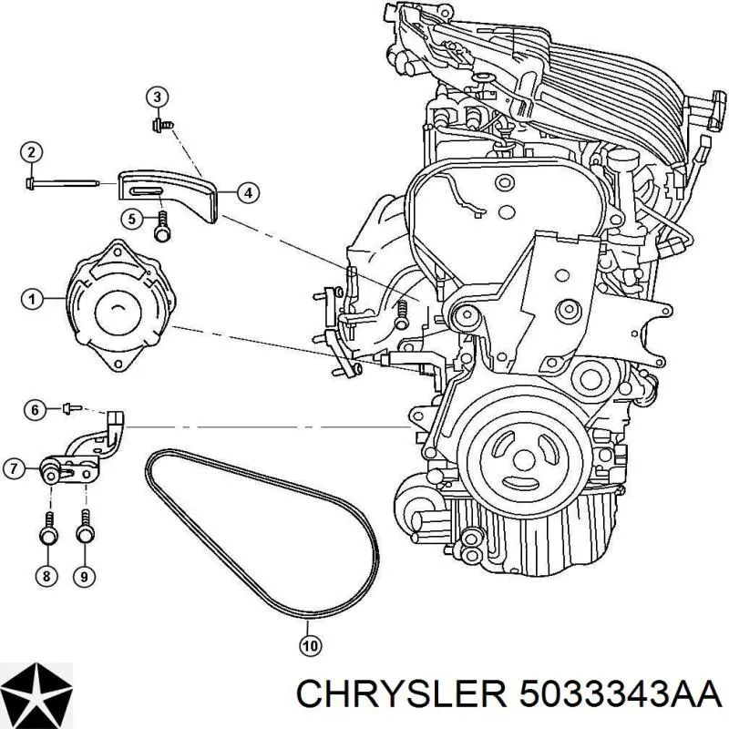 Генератор 5033343AA Chrysler