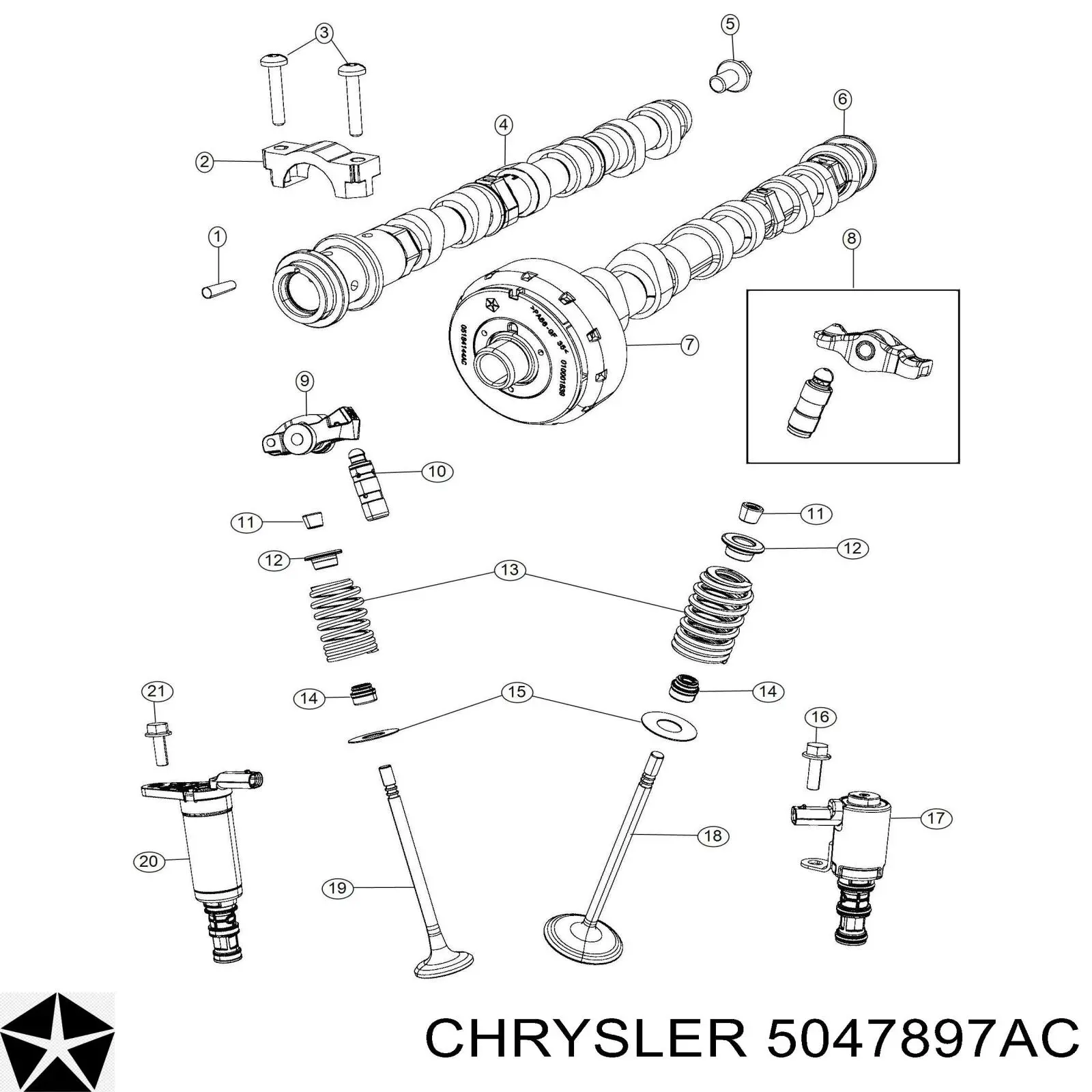  Клапан положения распредвала Chrysler 5047897AC