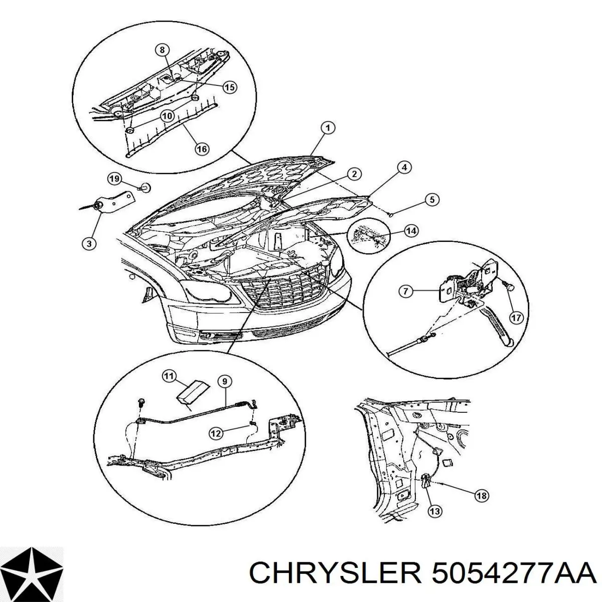 Капот на Chrysler Pacifica LIMITED (Крайслер Пасифика)