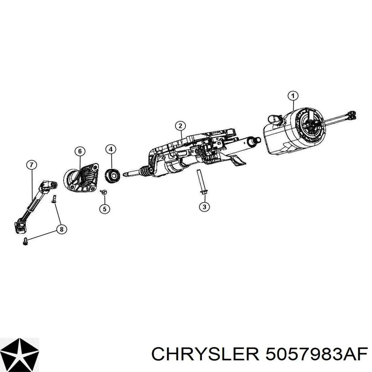 5057983AF Chrysler Колонка рулевого управления
