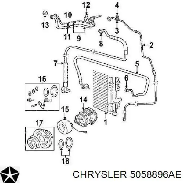  Chrysler 5058896AF цена, от 101.35 USD
