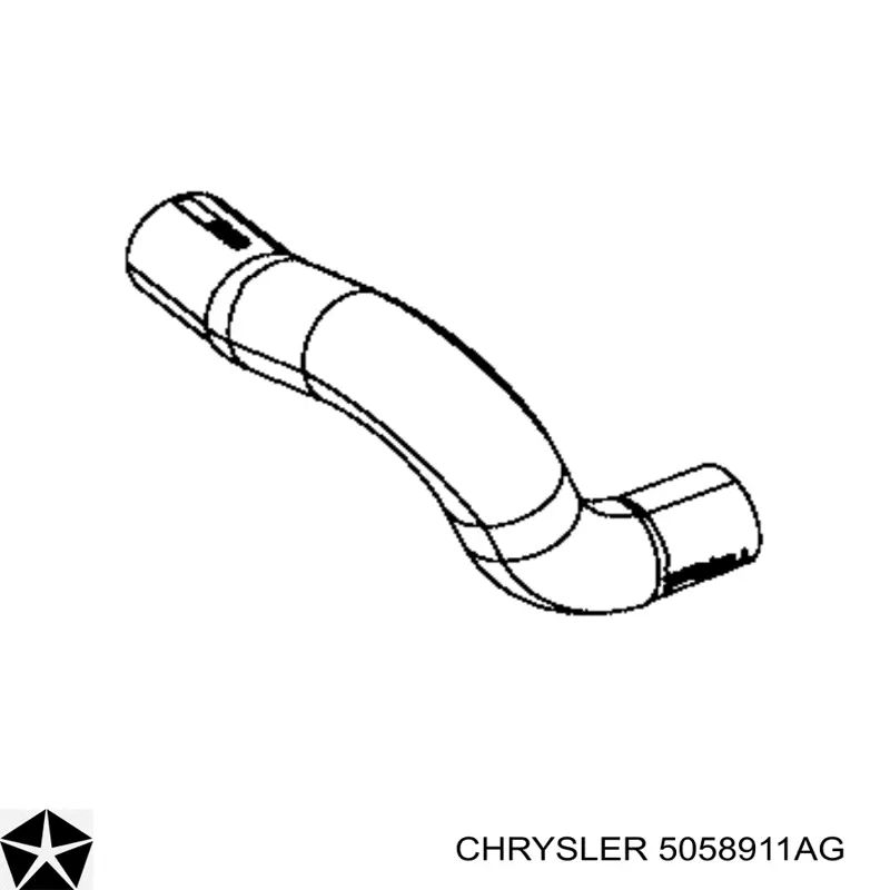 5058911AG Chrysler Патрубок радиатора охлаждения нижний