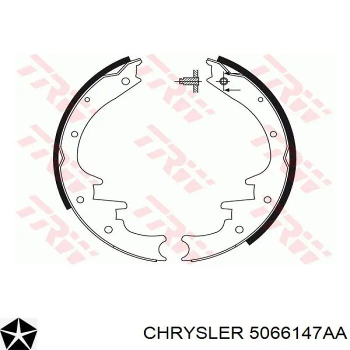 Тормоза рабочие задние ножные и тормозные барабаны Chrysler 5066147AA цена, от 40.30 USD