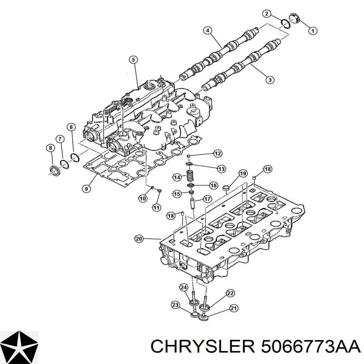 Направляющая клапана 5066773AA Chrysler