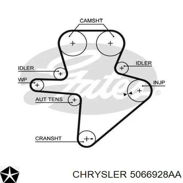Купить 5066928AA Chrysler Ремень газораспределительного механизма