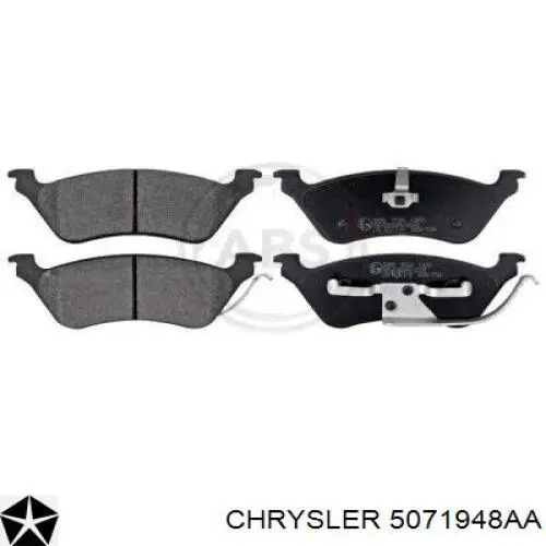 Купить 5071948AA Chrysler Колодки тормозные задние, дисковые