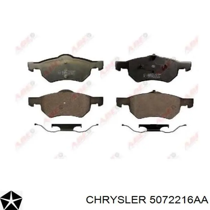 Передние тормозные колодки 5072216AA Chrysler