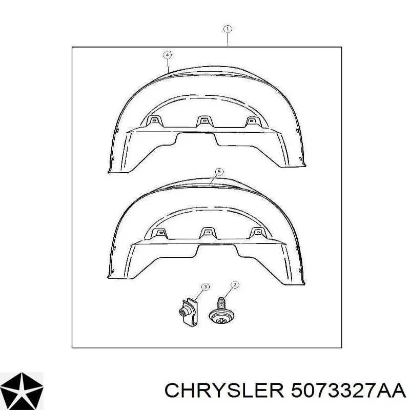 Клипса крепления накладок порогов 5073327AA Chrysler