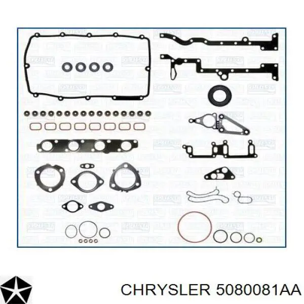 Комплект прокладок двигателя верхний CHRYSLER 5080081AA