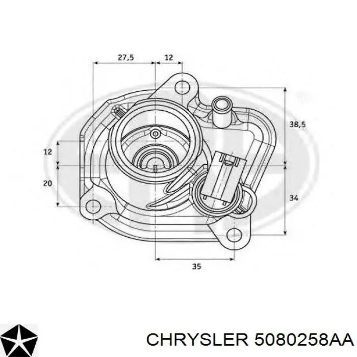 5080258AA Chrysler корпус термостата