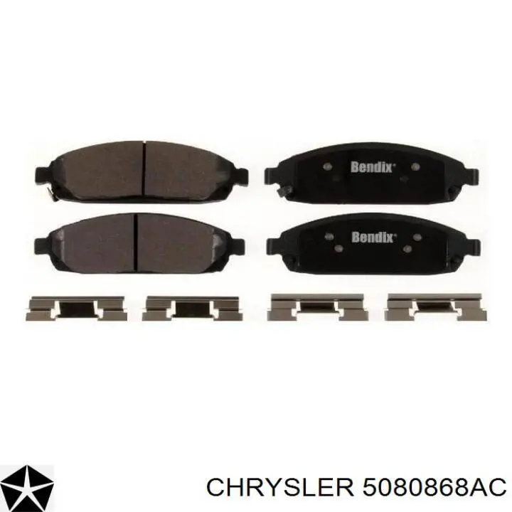 Передние тормозные колодки 5080868AC Chrysler