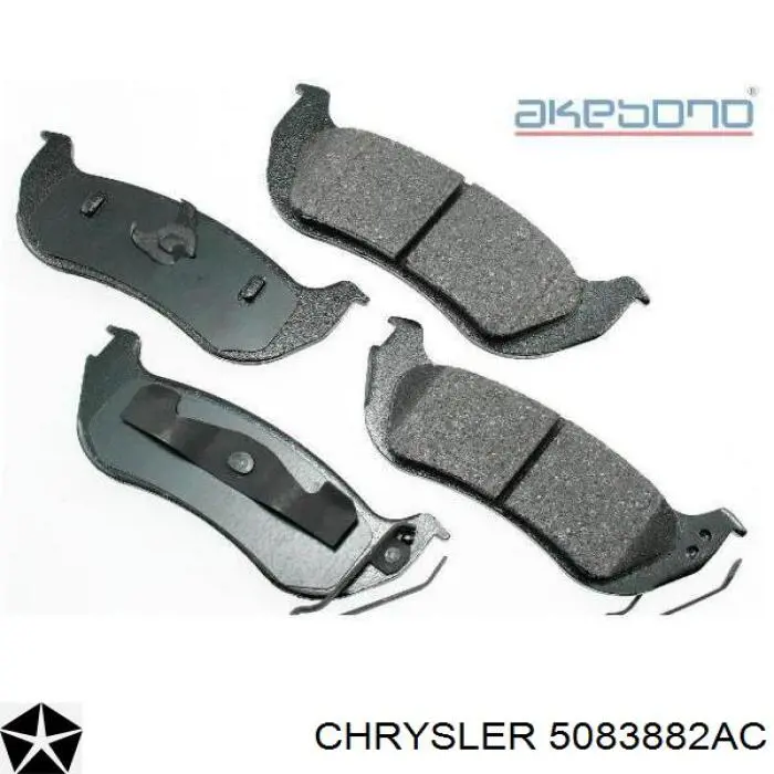 Купить 5083882AC Chrysler Колодки тормозные задние, дисковые