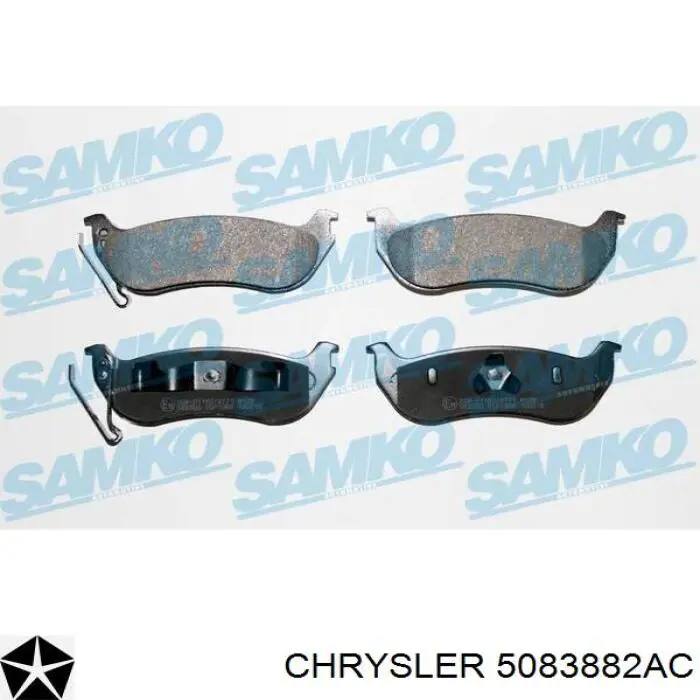 Колодки дисковые  Chrysler 5083882AC цена, от 28.26 USD