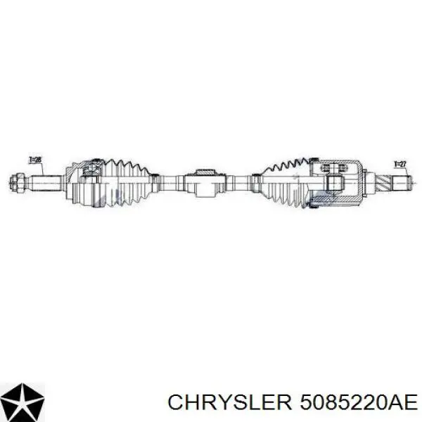 Привод передний левый Chrysler 5085220AE цена, от 114.51 USD