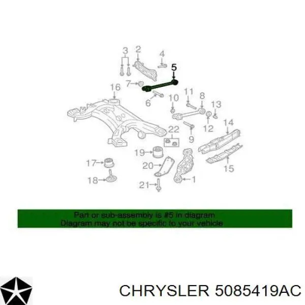Купить 5085419AC Chrysler Поперечный рычаг задней подвески