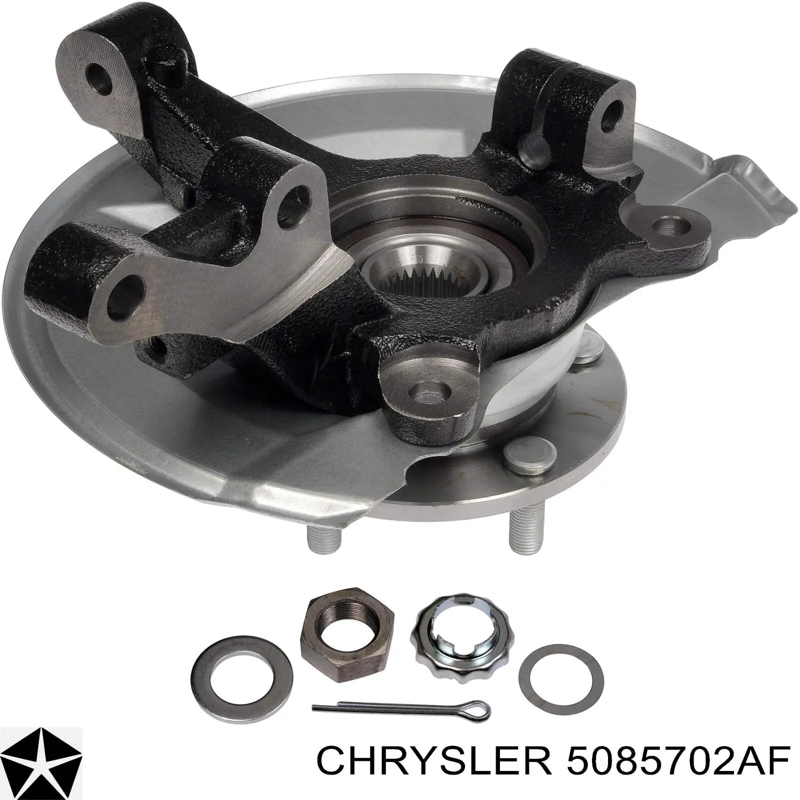 Купить 5085702AF Chrysler Ось передняя и поворотные кулаки