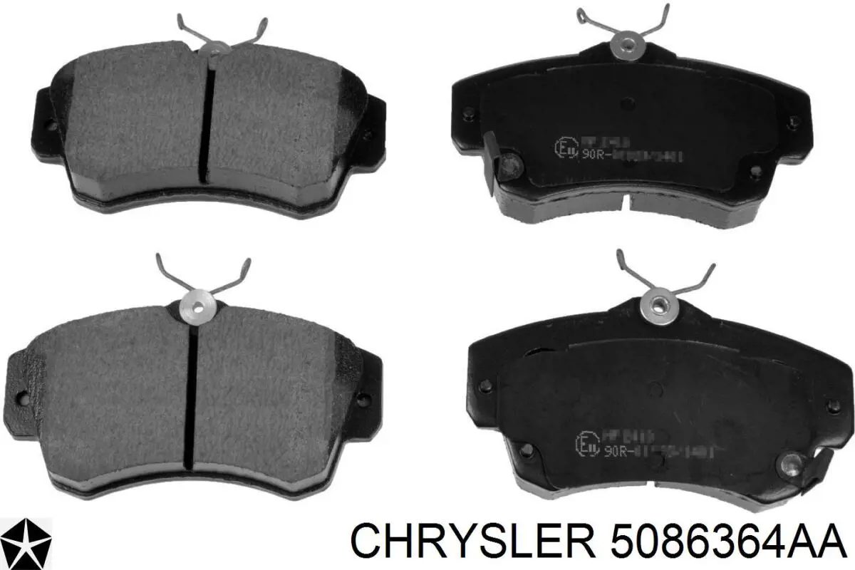 5086364AA Chrysler колодки тормозные передние дисковые