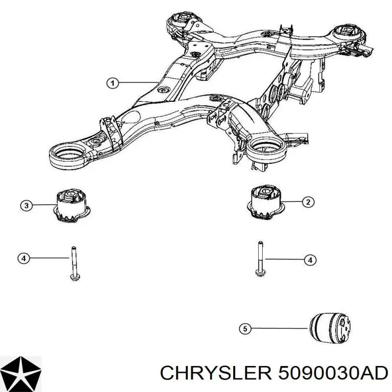 Сайлентблок задней балки (подрамника) 5090030AD Chrysler