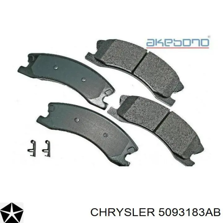 Передние тормозные колодки 5093183AB Chrysler