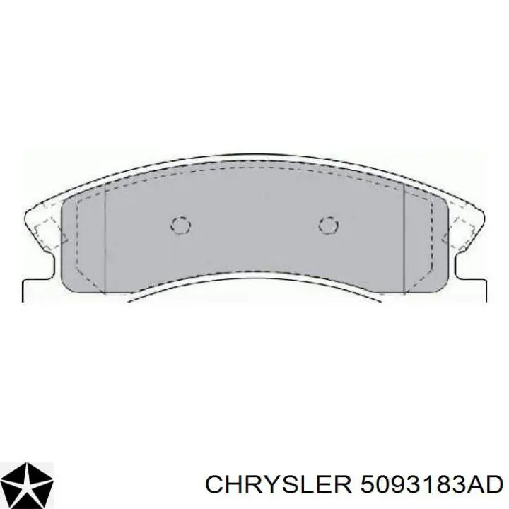 Передние тормозные колодки 5093183AD Chrysler