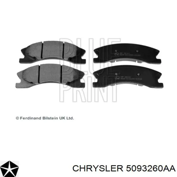 Передние тормозные колодки 5093260AA Chrysler