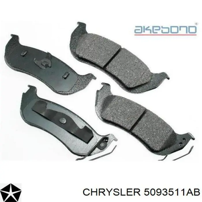 5093511AB Chrysler колодки тормозные задние дисковые