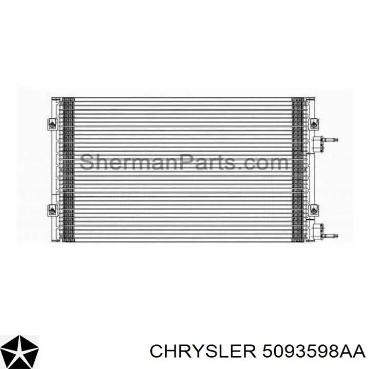 Конденсатор кондиционера Chrysler 5093598AA цена, от 222.64 USD
