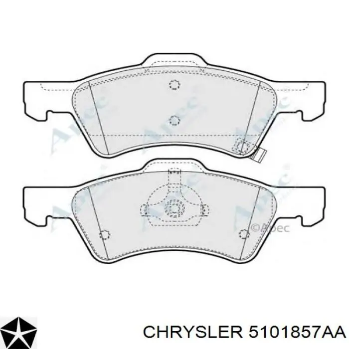 Передние тормозные колодки 5101857AA Chrysler