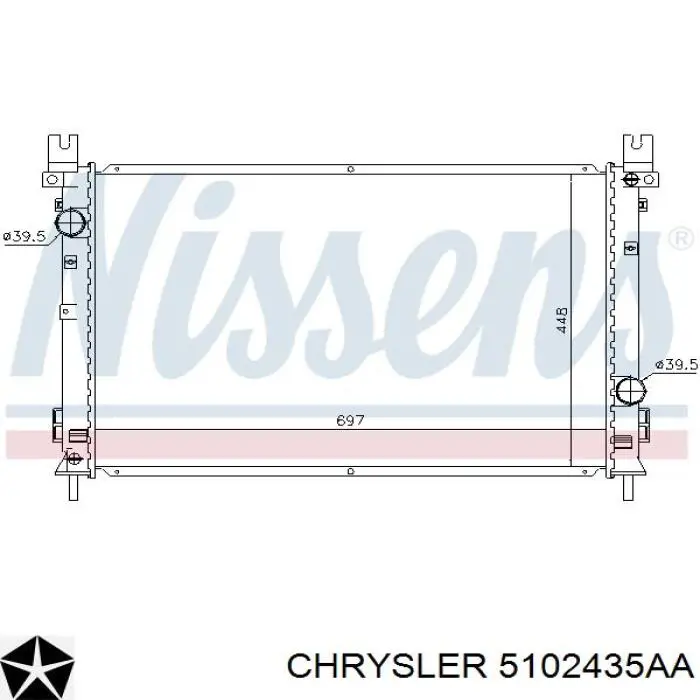 Радиатор 5102435AA Chrysler