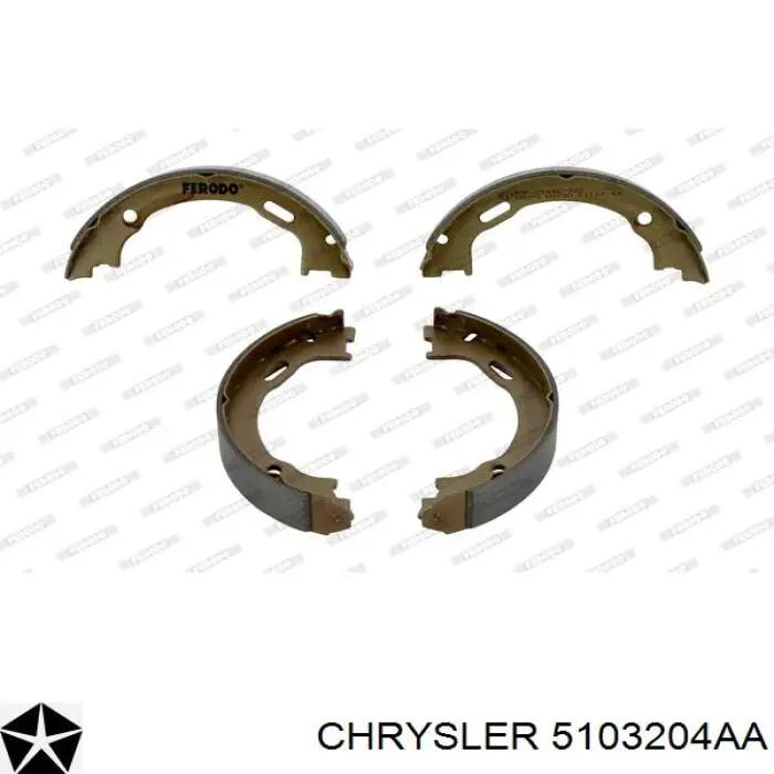 5103204AA Chrysler колодки ручника (стояночного тормоза)