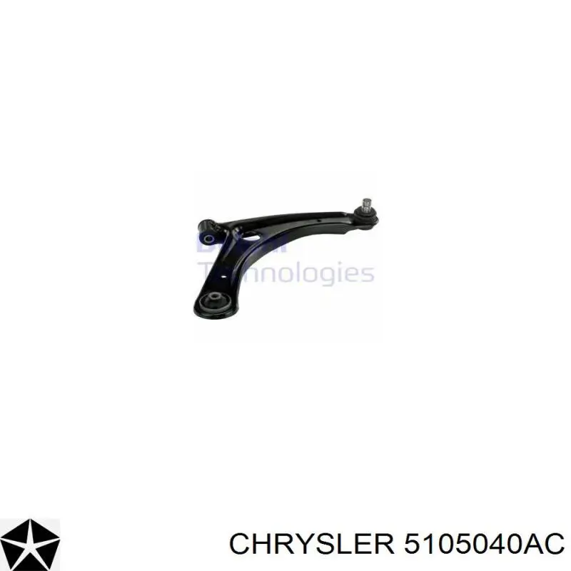 Правый рычаг передней нижней подвески Chrysler 5105040AC цена, от 24.47 USD